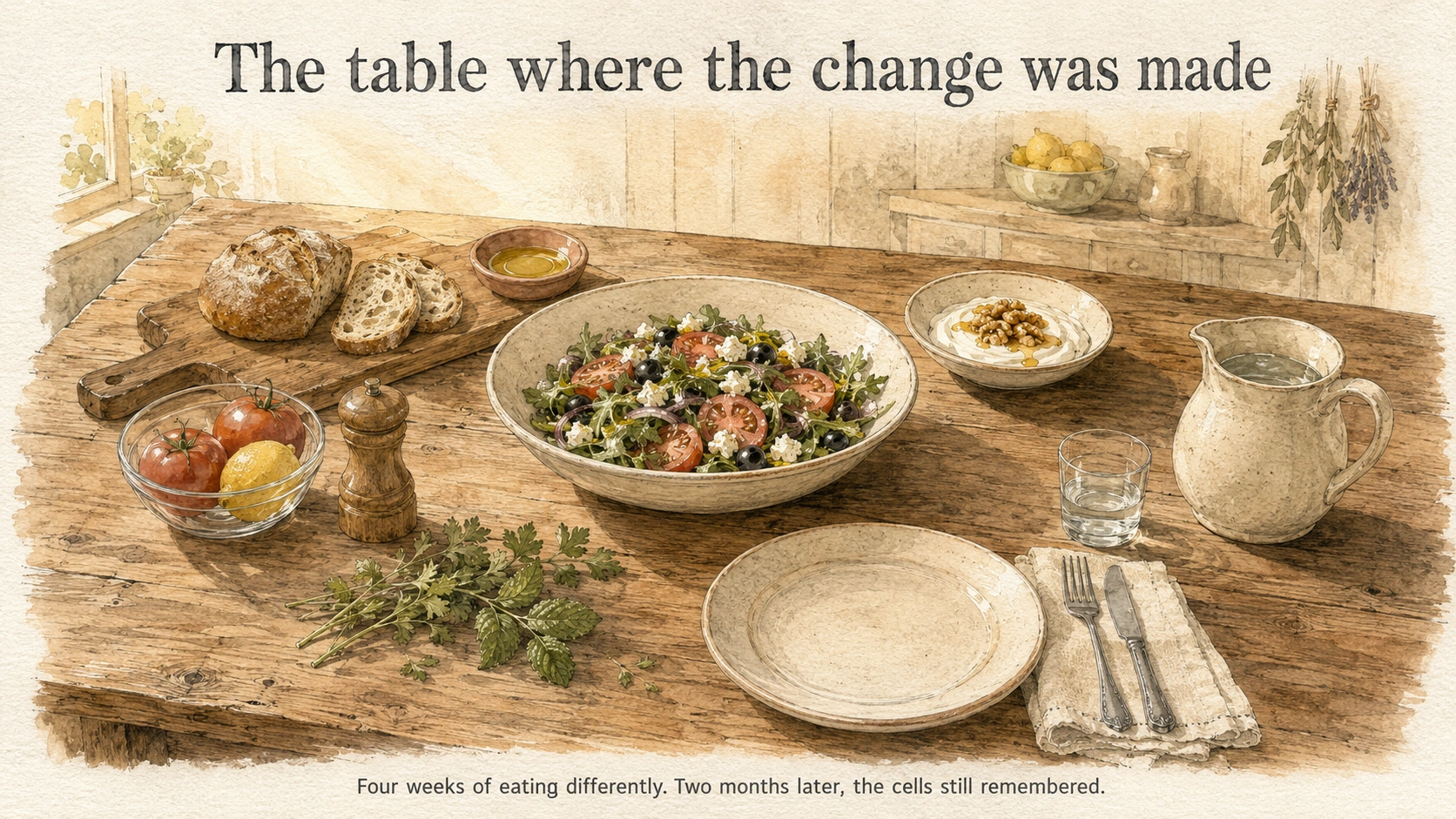 A Four-Week Diet Change Made Older Adults Biologically Younger, and the Finding Still Holds Up Two Months Later